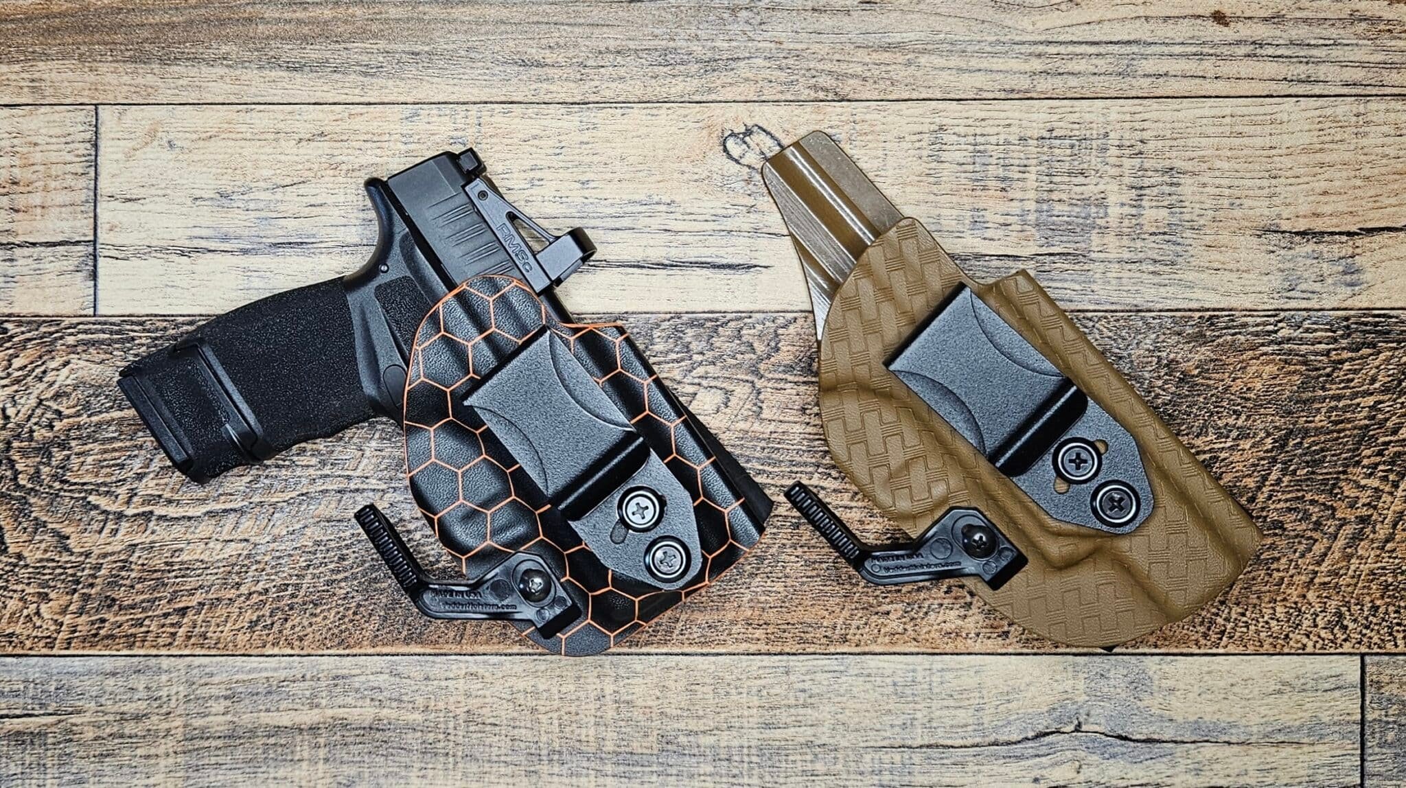 Holster claw and foam wedge